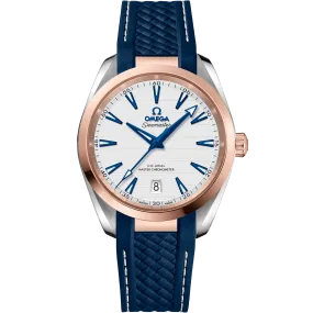 Omega Seamaster Aqua Terra 150M 38 mm, steel - Sedna™ gold on rubber strap