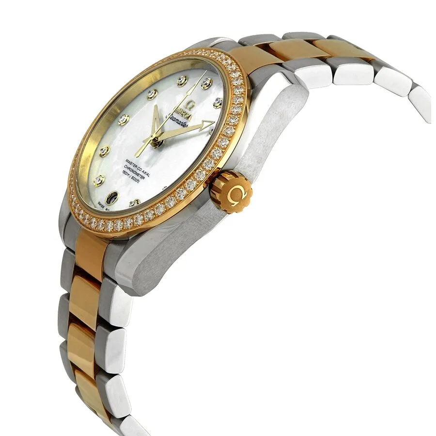 Omega Seamaster Aqua Terra Automatic Chronometer Diamond White Mother of Pearl Dial Men's Watch 231.25.39.21.55.002