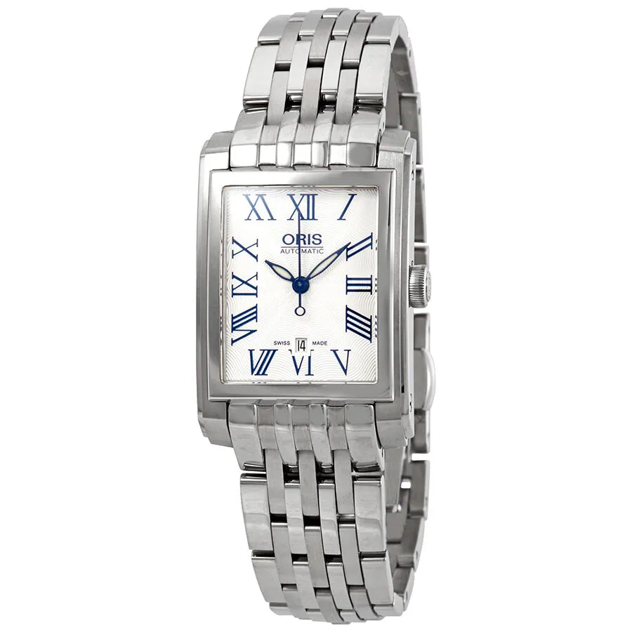 Oris Rectangular Date Silver Dial Stainless Steel Ladies Watch 561-7656-4071MB 01 561 7656 4071 07 8 17 82