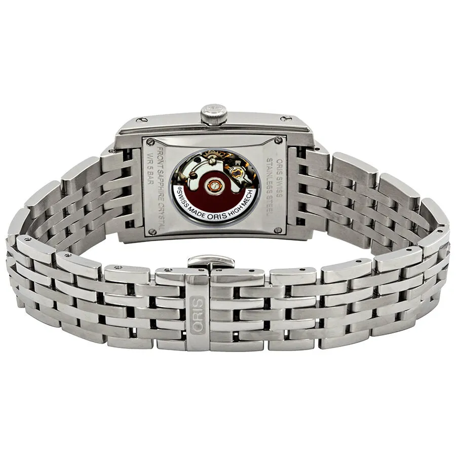 Oris Rectangular Date Silver Dial Stainless Steel Ladies Watch 561-7656-4071MB 01 561 7656 4071 07 8 17 82