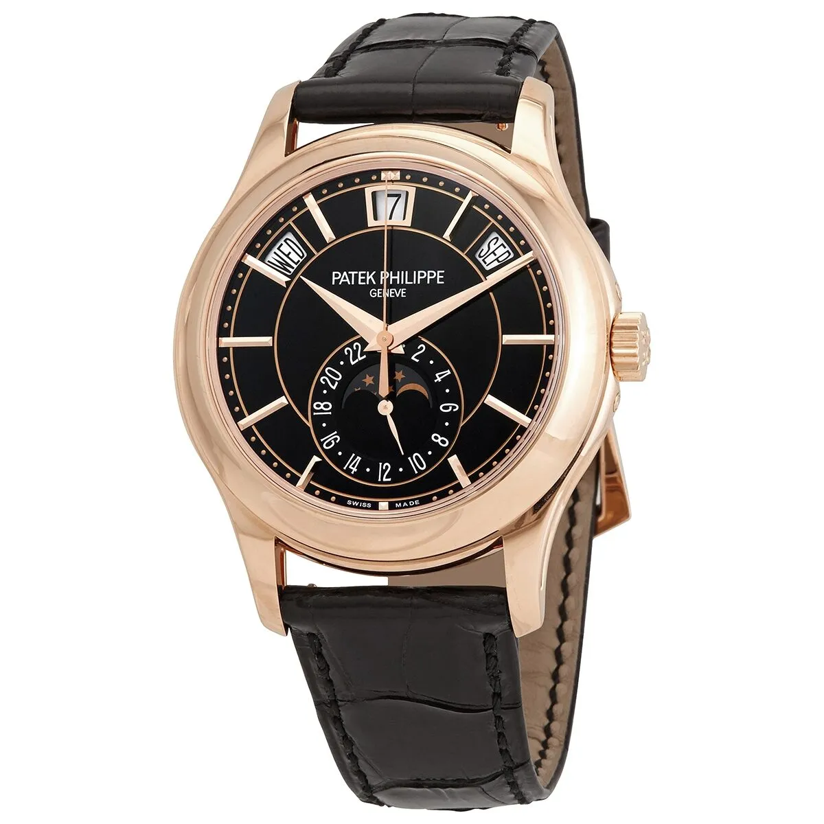 Patek Philippe Complications 18kt Rose Gold Automatic Moon Phase Men's Watch 5205R-010