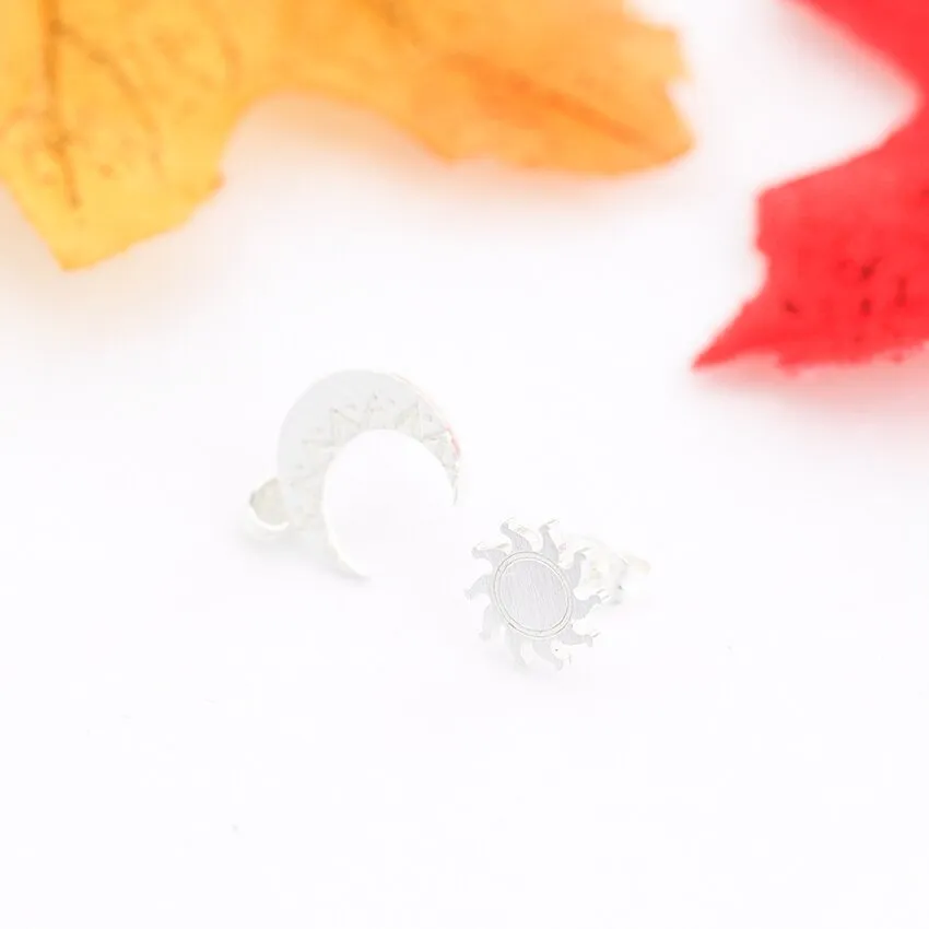 Personalized Sun And Moon Earrings For Women Girls