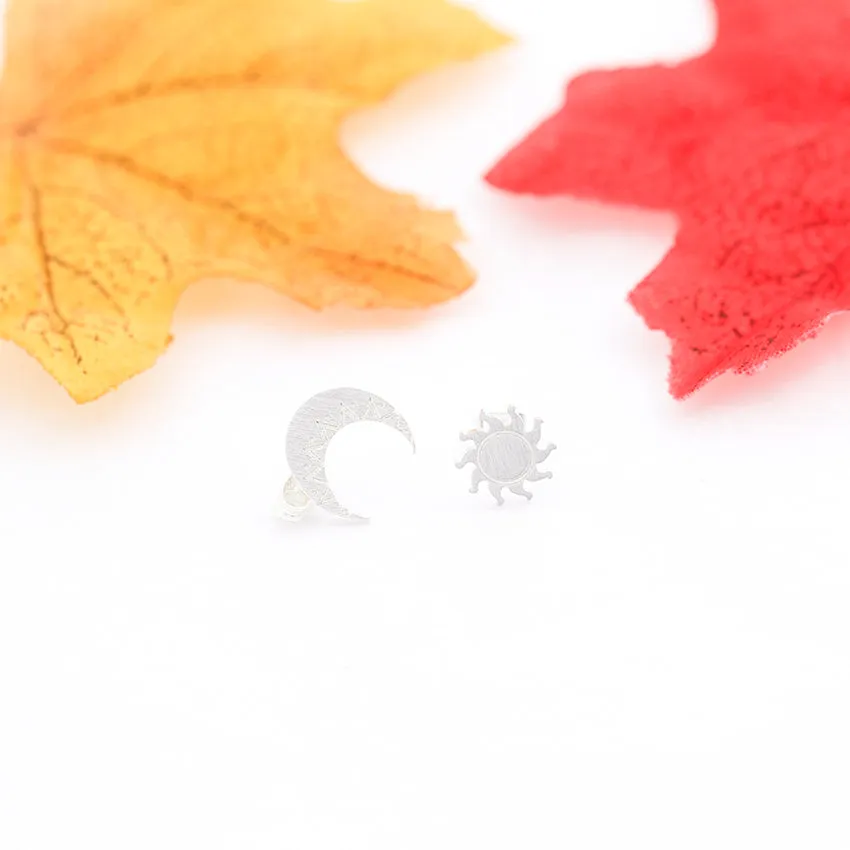 Personalized Sun And Moon Earrings For Women Girls