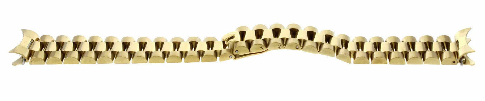 PRESIDENT WATCH BAND FOR 34MM ROLEX DATE WATCH 19MM GOLD GP REMOVEABLE END PIECE