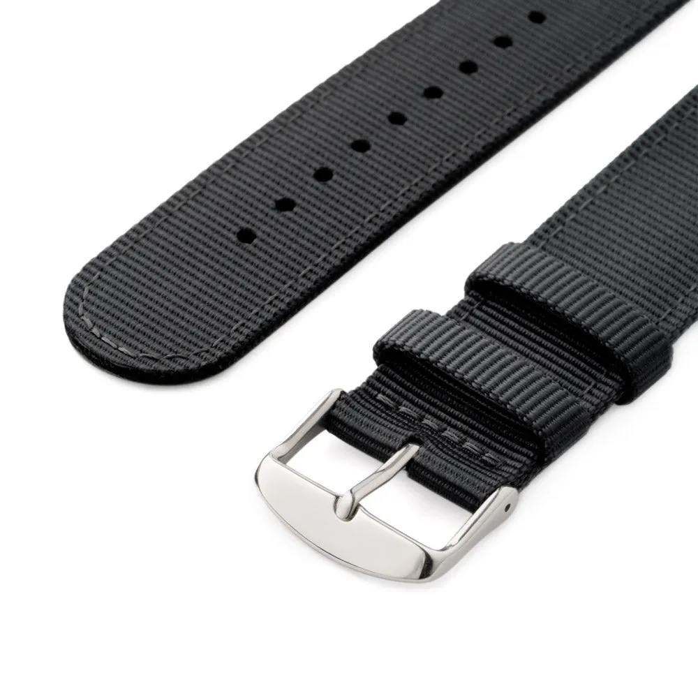 Quick Release Nylon Watch Band - Black