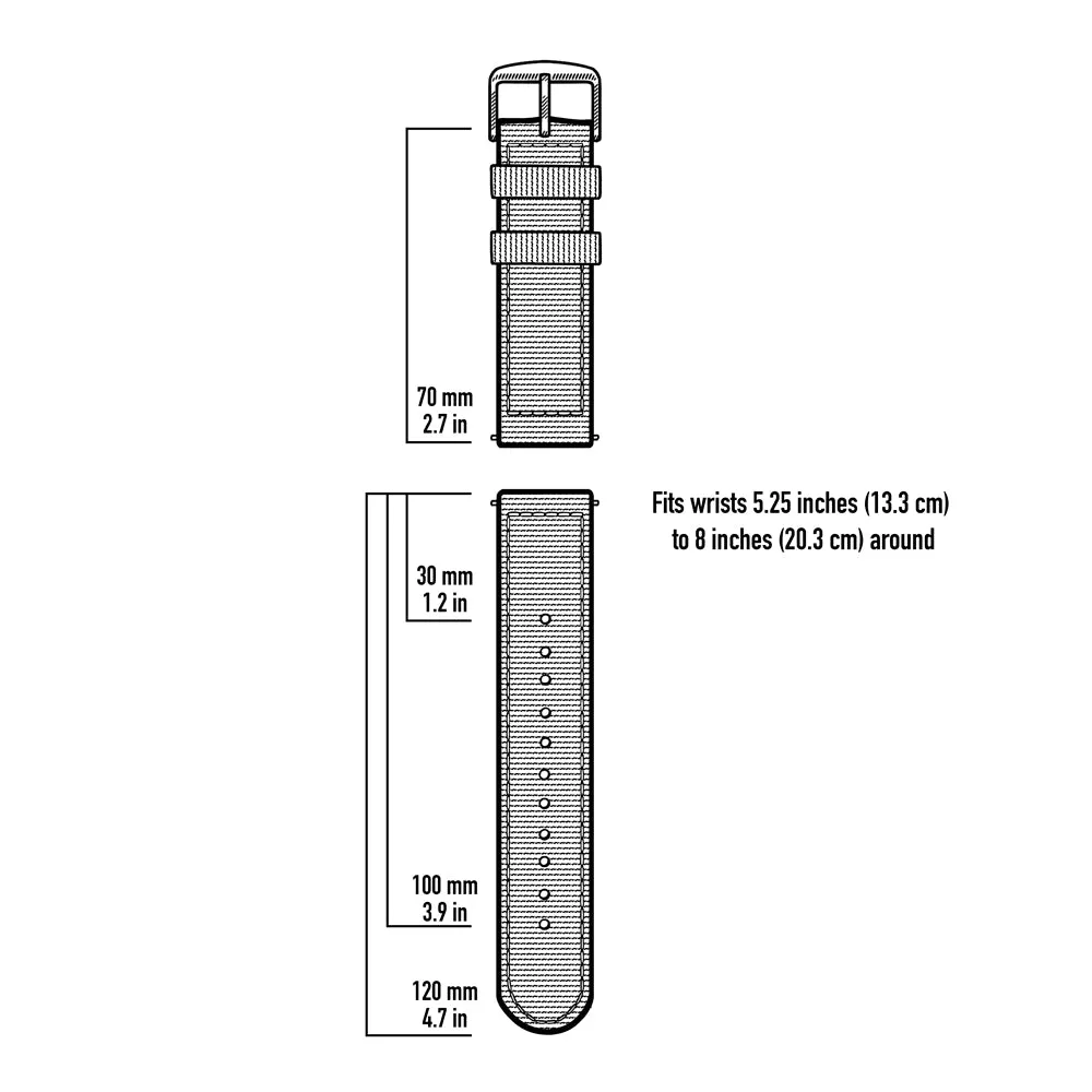 Quick Release Nylon Watch Band - Black
