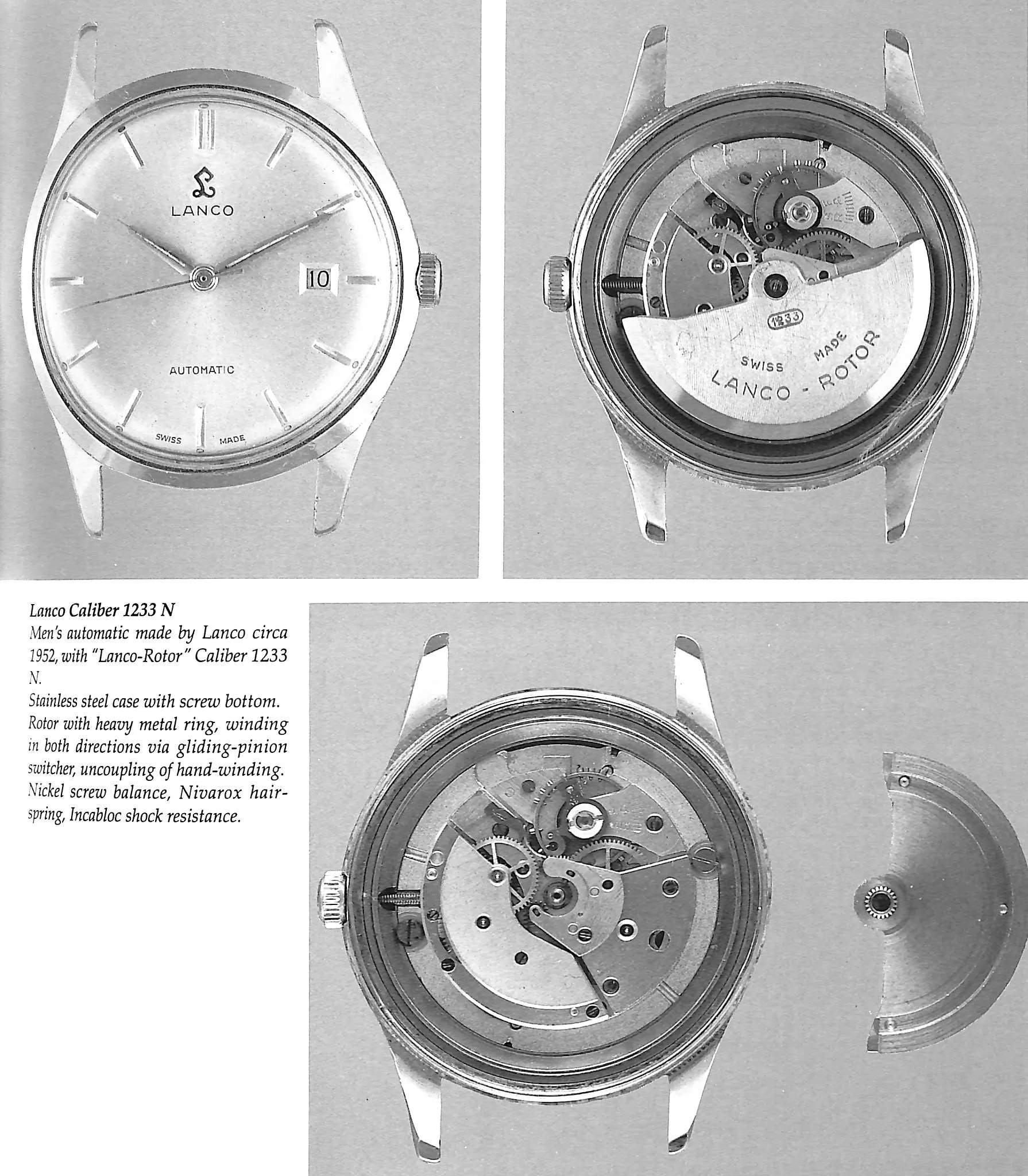 "Automatic Wristwatches From Switzerland" 1994 HAMPEL, Heinz