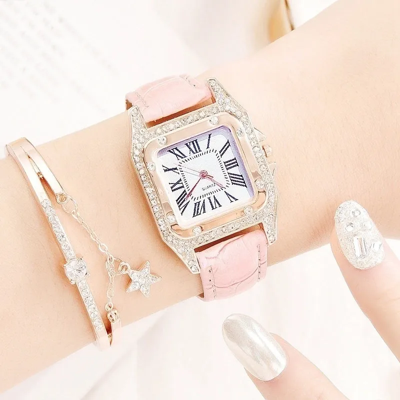 Retro Letter Buckle Quartz Women's Watches