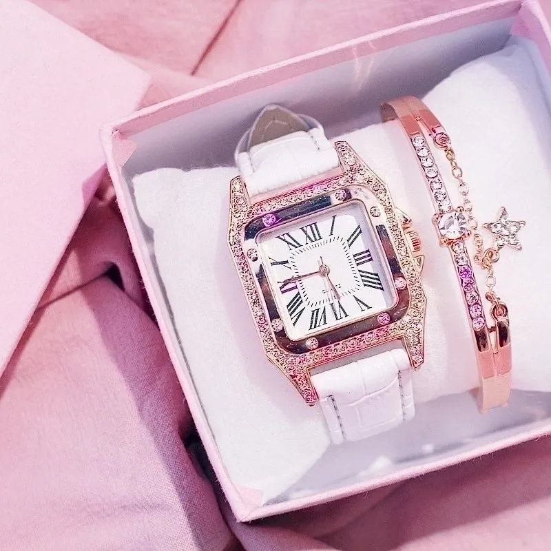 Retro Letter Buckle Quartz Women's Watches