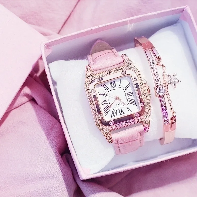 Retro Letter Buckle Quartz Women's Watches