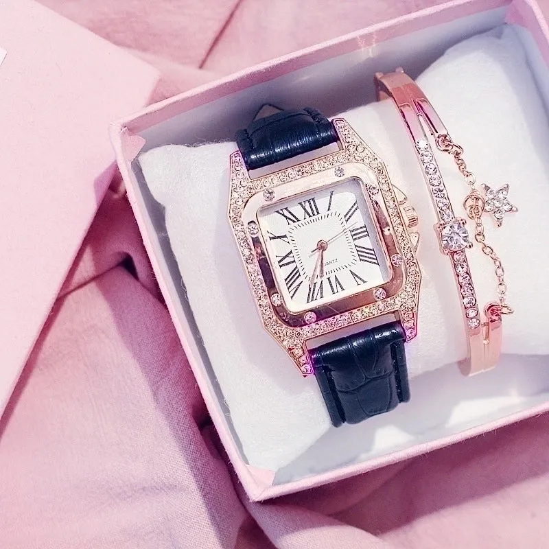 Retro Letter Buckle Quartz Women's Watches