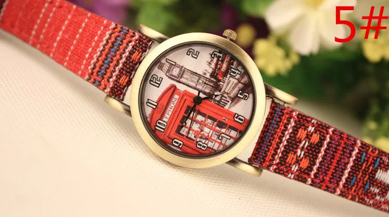Retro Print Lady's Wrist Watch