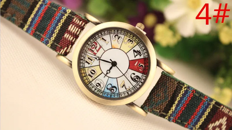 Retro Print Lady's Wrist Watch
