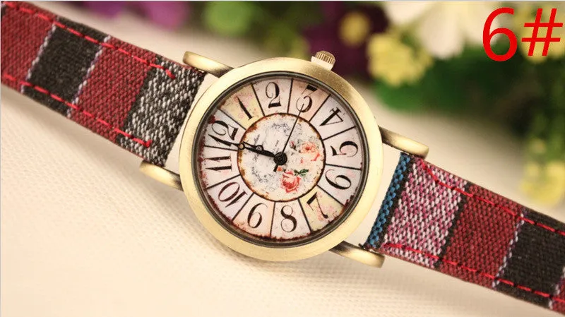 Retro Print Lady's Wrist Watch