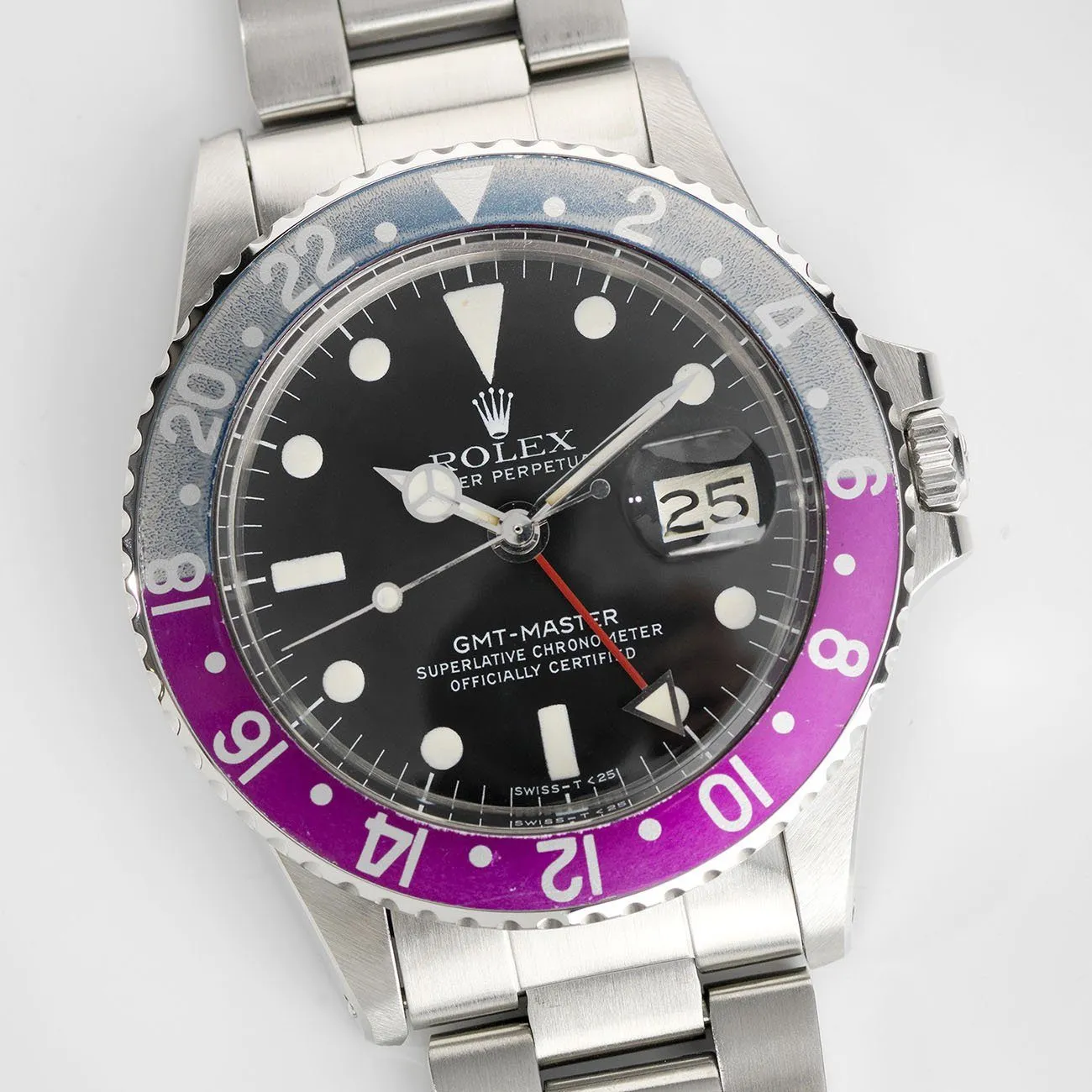 Rolex 1675 Fuchsia GMT Master Mk5 Maxi Dial Pink Lady