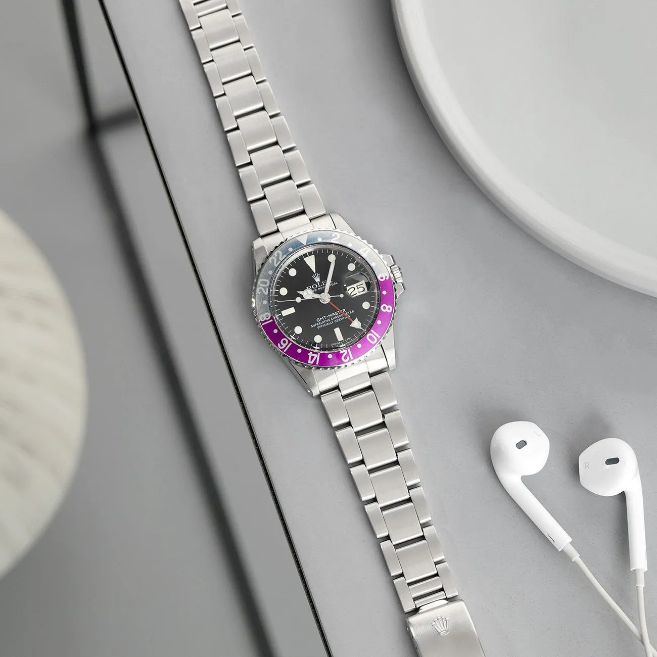 Rolex 1675 Fuchsia GMT Master Mk5 Maxi Dial Pink Lady
