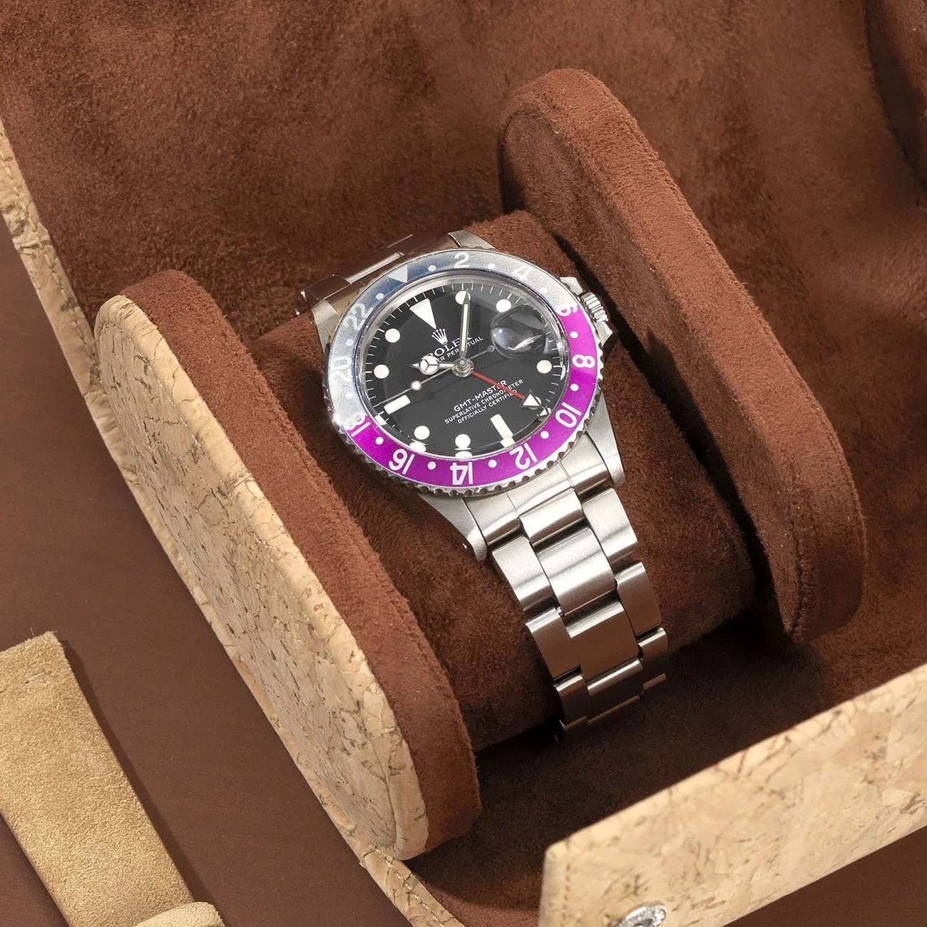 Rolex 1675 Fuchsia GMT Master Mk5 Maxi Dial Pink Lady