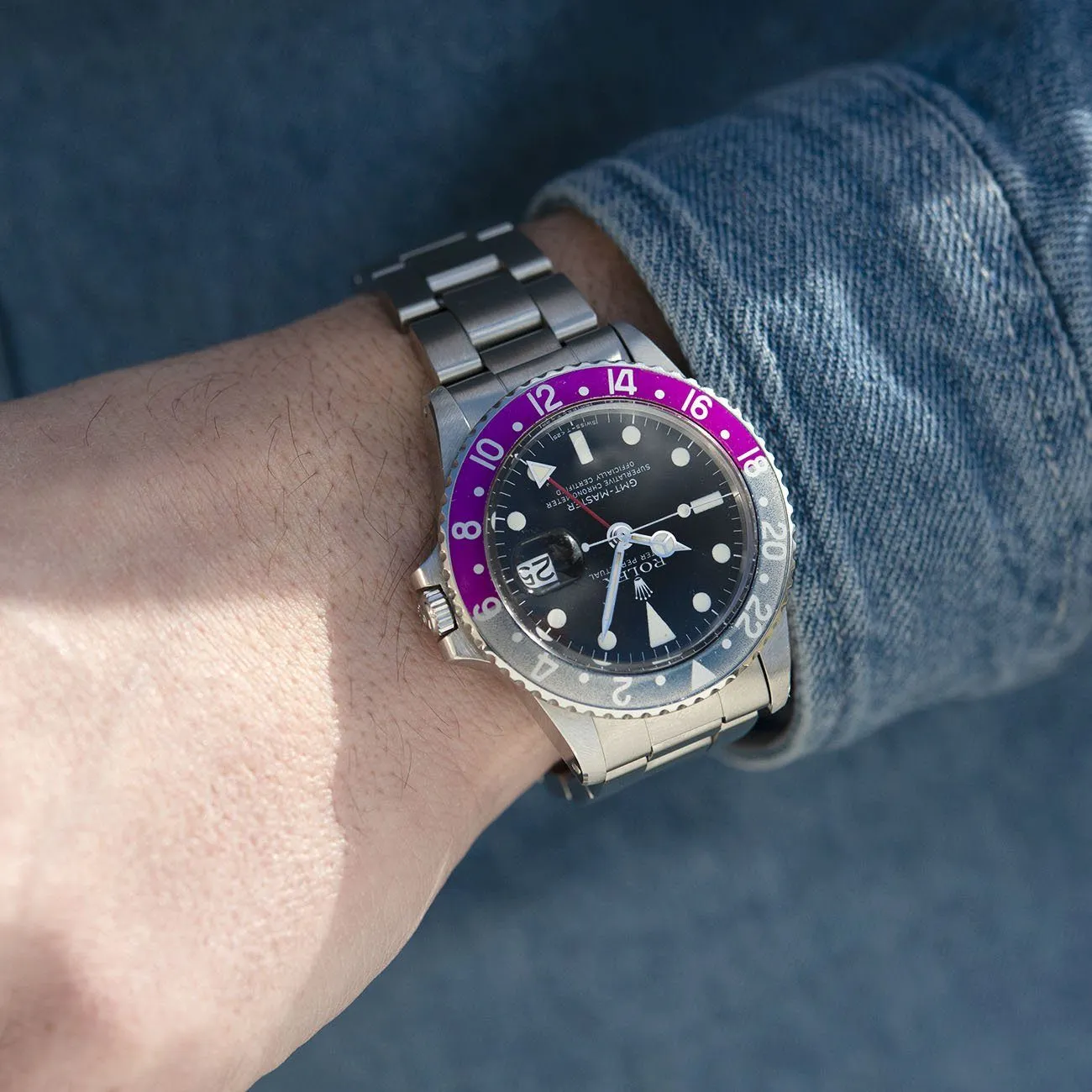 Rolex 1675 Fuchsia GMT Master Mk5 Maxi Dial Pink Lady