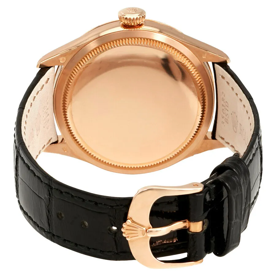 Rolex Cellini Black Dial 18K Rose Gold Automatic Men's Watch 50505BKSRL