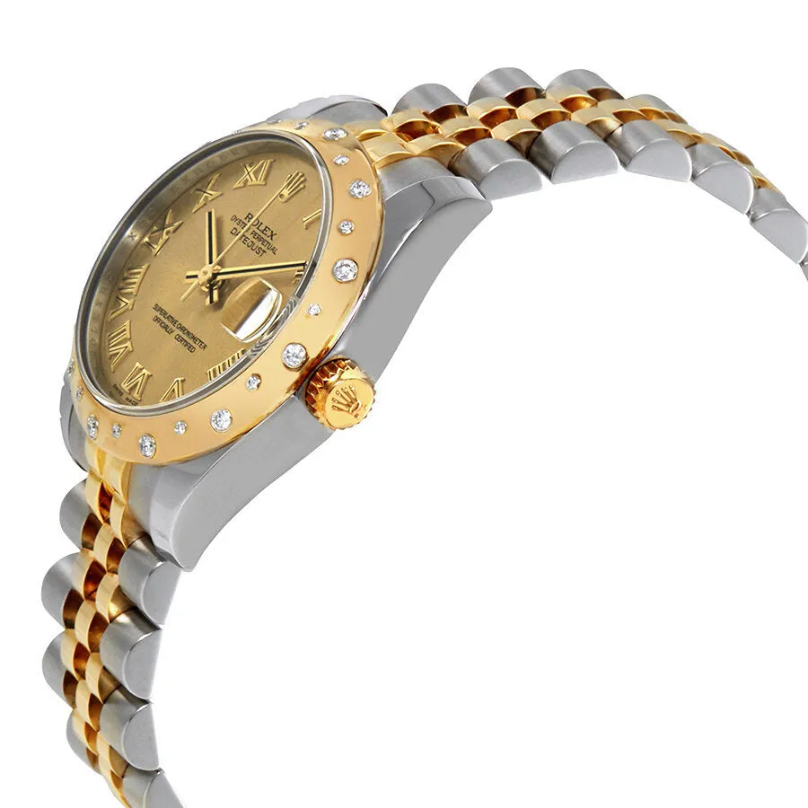 Rolex Datejust 31 Champagne Dial Ladies Stainless Steel and 18kt Yellow Gold Jubilee Watch 178343CRJ