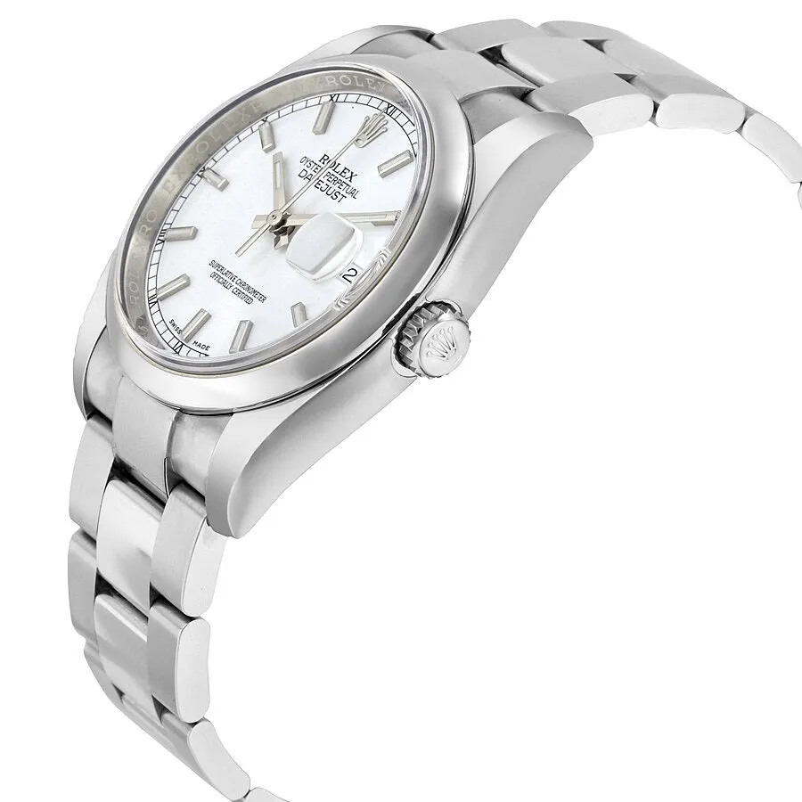 Rolex Datejust 36 Automatic White Dial Stainless Steel Oyster Bracelet Men's Watch 116200WSO 116200-WSO