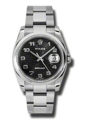 Rolex Datejust 36 Black Dial Stainless Steel Oyster Bracelet Automatic Men's Watch 116200BKJAO