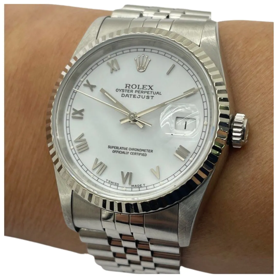 Rolex Datejust 36mm 16234 Automatic White Dial Watch
