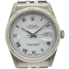 Rolex Datejust 36mm 16234 Automatic White Dial Watch