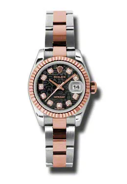 Rolex Datejust Automatic Stainless Steel and 18kt Rose Gold Diamond Ladies Watch 179171BKJDO