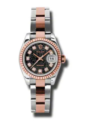Rolex Datejust Automatic Stainless Steel and 18kt Rose Gold Diamond Ladies Watch 179171BKJDO