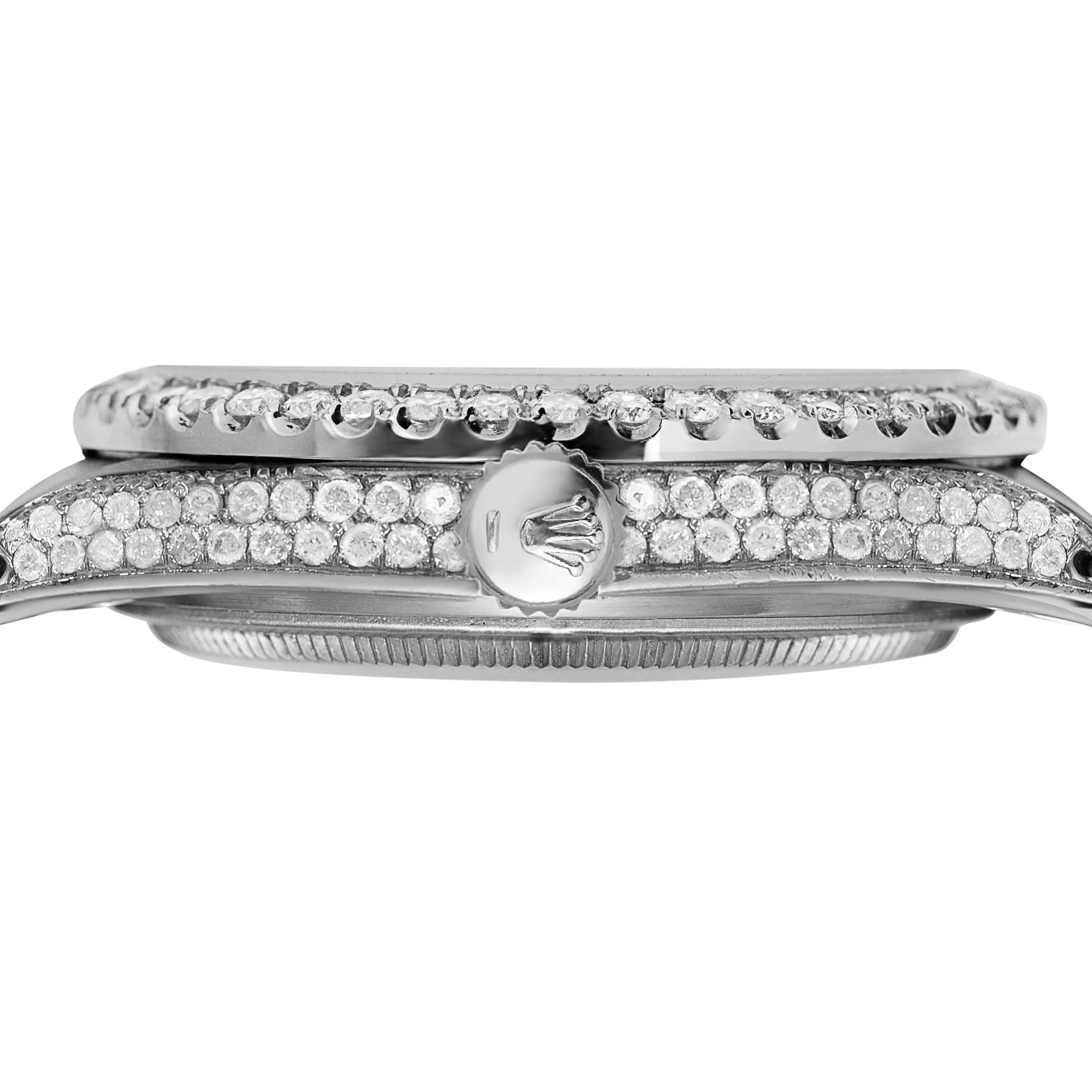 Rolex Datejust Diamond Bezel Watch 36mm Champagne Roman Dial | 10.25ct