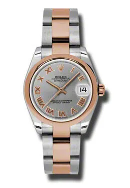 Rolex Datejust Lady 31 Grey Dial Stainless Steel and 18K Everose Gold Oyster Bracelet Automatic Watch 178241GRO