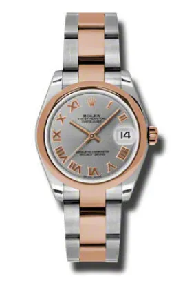 Rolex Datejust Lady 31 Grey Dial Stainless Steel and 18K Everose Gold Oyster Bracelet Automatic Watch 178241GRO