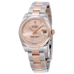 Rolex Datejust Lady 31 Pink Dial Stainless Steel and 18K Everose Gold Oyster Bracelet Automatic Watch 178241PDO
