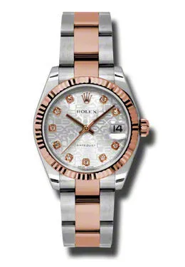Rolex Datejust Lady 31 Silver Dial Stainless Steel and 18K Everose Gold Oyster Bracelet Automatic Watch 178271SJDO