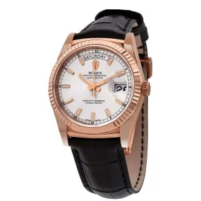 Rolex Day-Date President Rhodium Dial 18K Everose Gold Automatic Men's Watch 118135RSL