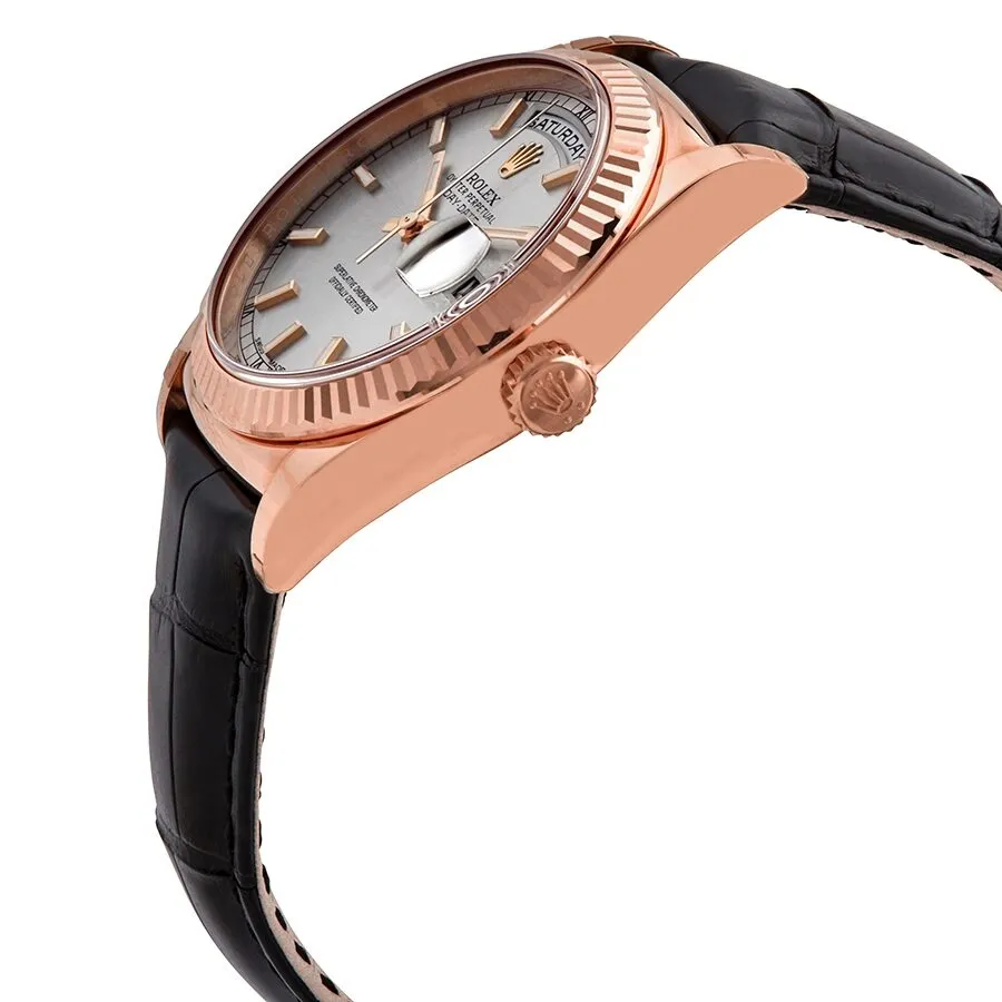Rolex Day-Date President Rhodium Dial 18K Everose Gold Automatic Men's Watch 118135RSL