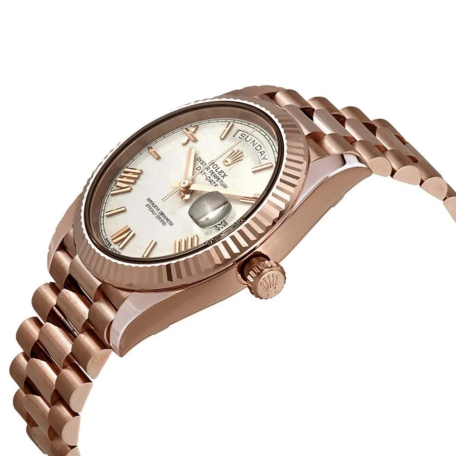 Rolex Day- Date White Dial Automatic Men's 18kt Everose Gold President Watch 228235WRP