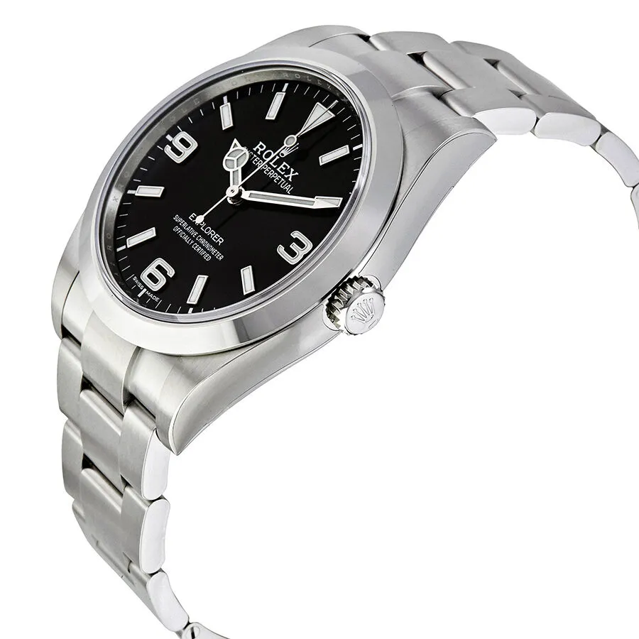 Rolex Explorer Black Dial Stainless Steel Oyster Bracelet Automatic Men's Watch 214270BKASO m214270-0003