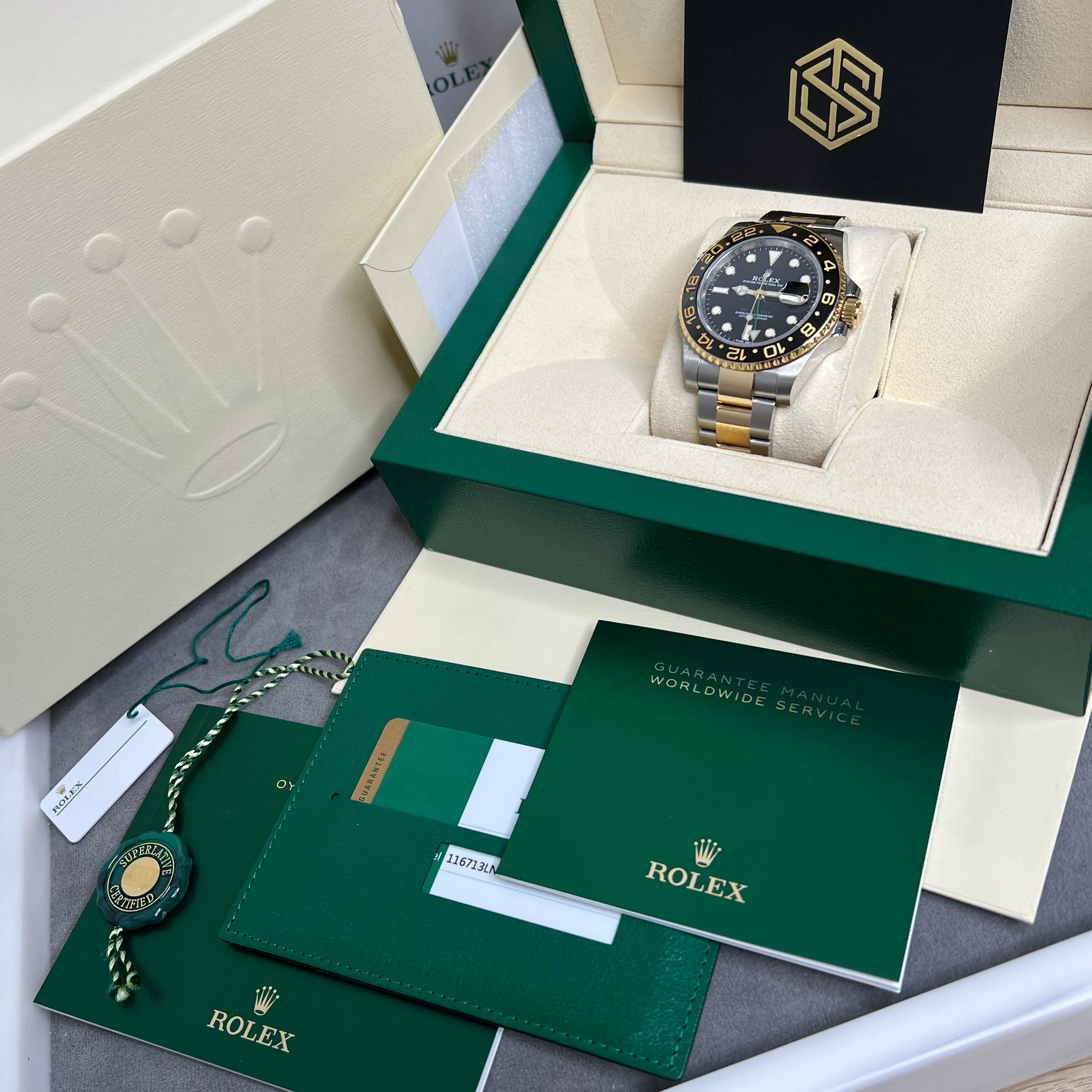 Rolex GMT-Master II 116713LN Bi-Metal Black Dial 2018 Full Set Watch