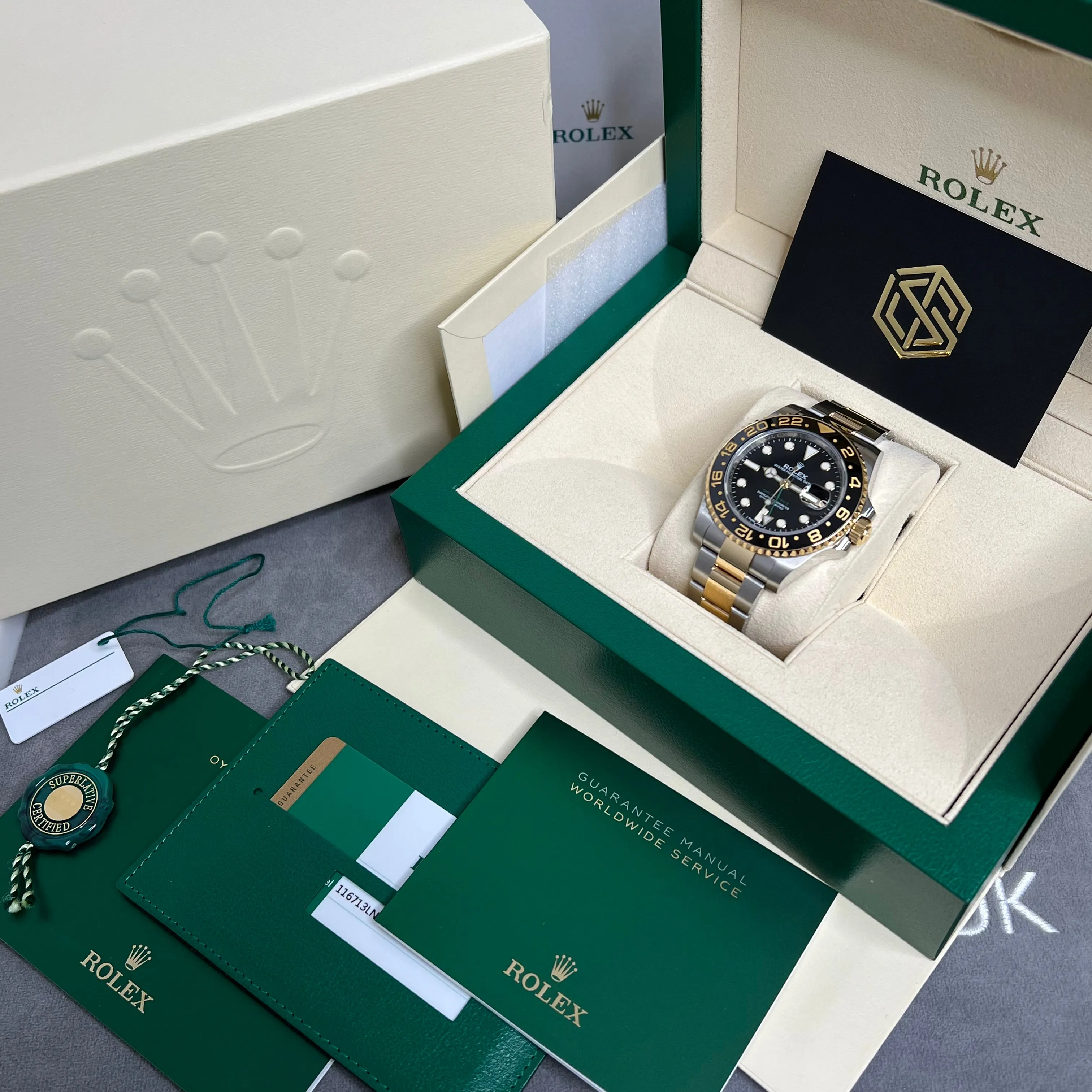Rolex GMT-Master II 116713LN Bi-Metal Black Dial 2018 Full Set Watch