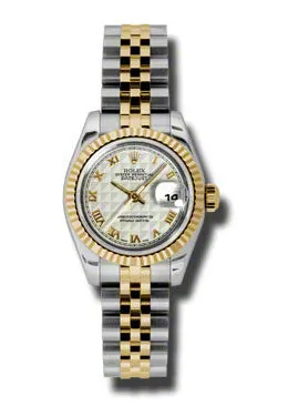 Rolex Lady Datejust 26 Ivory Pyramid Dial Stainless Steel and 18K Yellow Gold Jubilee Bracelet Automatic Watch 179173IPRJ