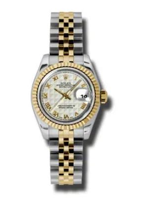 Rolex Lady Datejust 26 Ivory Pyramid Dial Stainless Steel and 18K Yellow Gold Jubilee Bracelet Automatic Watch 179173IPRJ