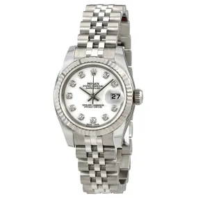 Rolex Lady Datejust 26 White With 10 Diamonds Dial Stainless Steel Jubilee Bracelet Automatic Watch 179174WDJ 179174-WDJ
