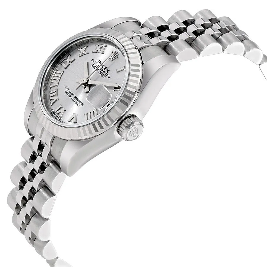Rolex Lady-Datejust Rhodium Dial Stainless Steel Watch 179174RRJ
