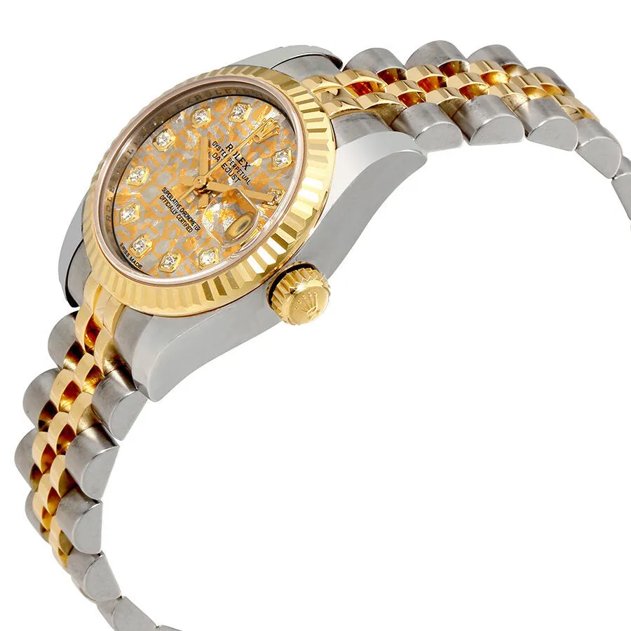 Rolex Lady Datejust Silver Crystal Diamond Dial Automatic Watch 179173SCDJ