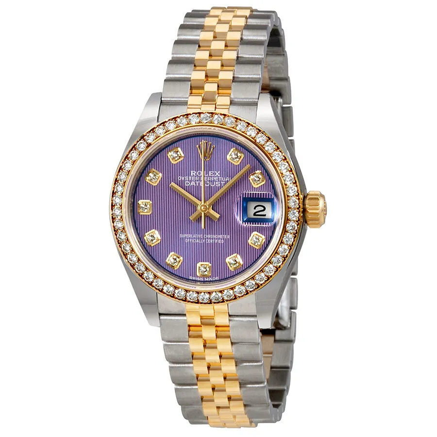 Rolex Lady Datejust Violet Stripe Diamond Dial Automatic Ladies Watch 279383VDJ