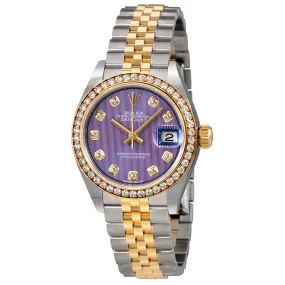 Rolex Lady Datejust Violet Stripe Diamond Dial Automatic Ladies Watch 279383VDJ