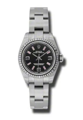 Rolex Lady Oyster Perpetual 26 Black Dial Stainless Steel Oyster Bracelet Automatic Watch 176234BKAPSO