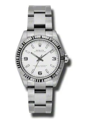 Rolex Oyster Perpetual 31 mm White Dial Stainless Steel Bracelet Automatic Unisex Watch 177234WASO